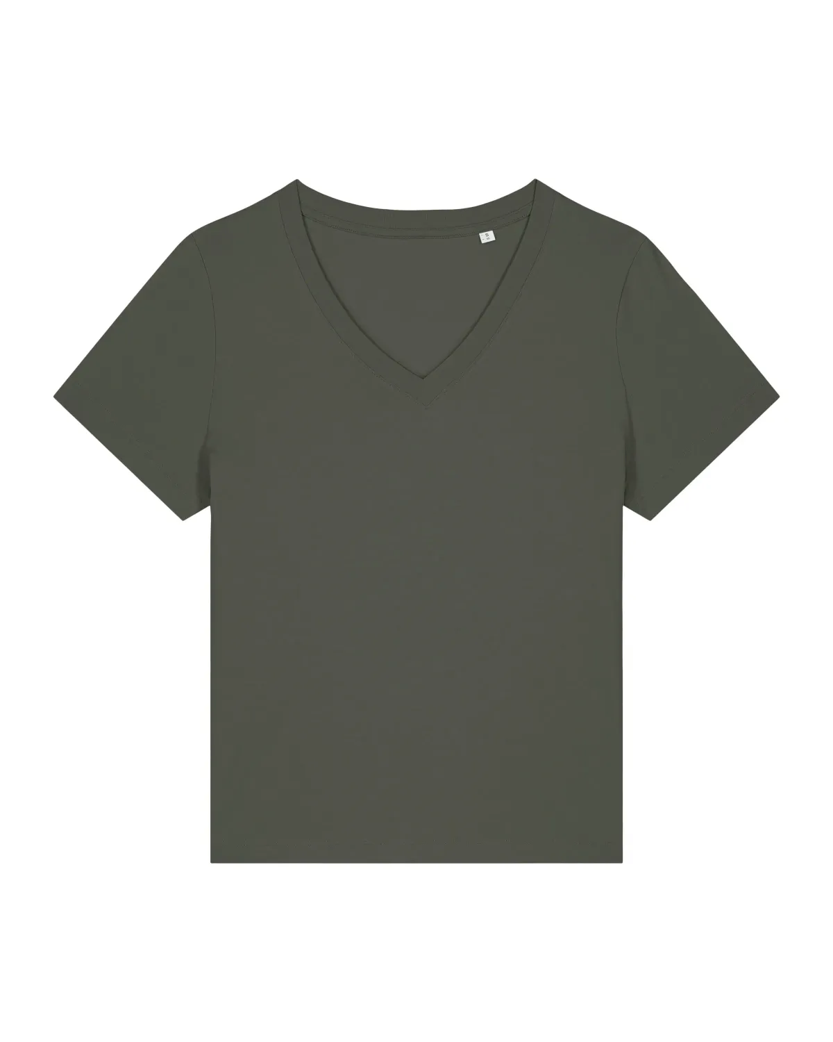 Zelf samenstellen | Bio V-Hals T-shirt Khaki DAMES