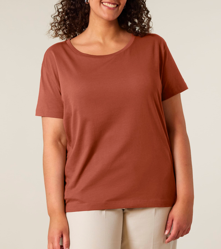 -10% Zelf samenstellen | Bio T-shirt Herfst Bruin DAMES