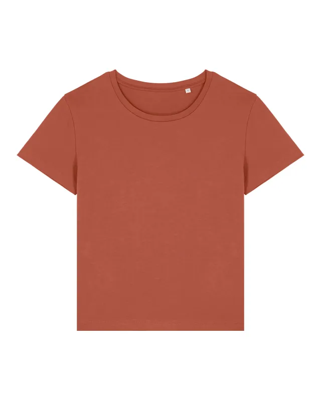 -10% Zelf samenstellen | Bio T-shirt Herfst Bruin DAMES