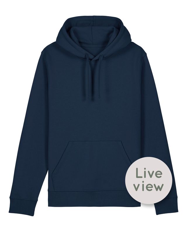 -20% Zelf samenstellen | Bio Hoodie Donker Blauw UNISEX