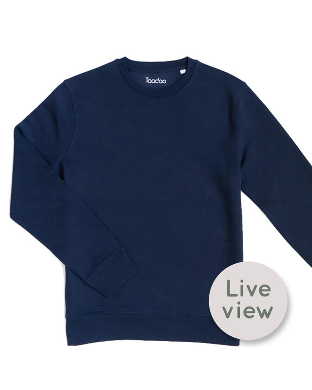 Zelf samenstellen | Bio Trui Donker Blauw UNISEX
