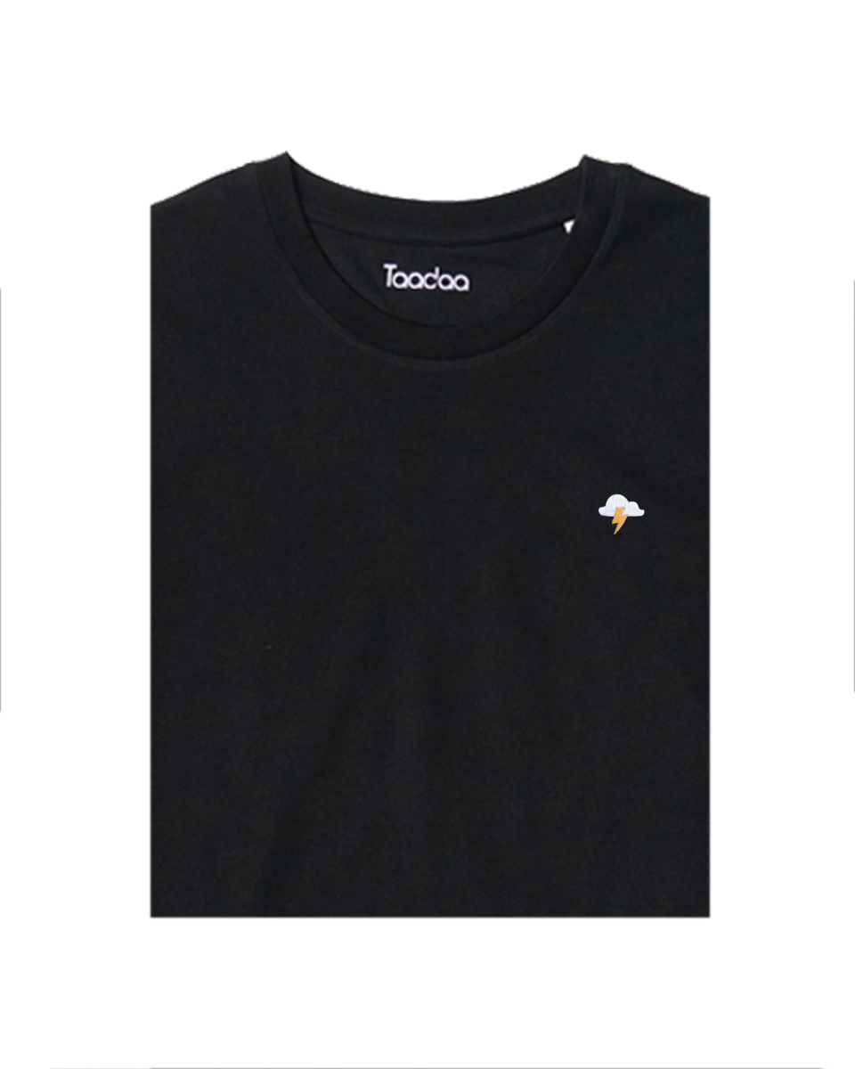 Bio T-shirt - Bliksem - UNISEX, Kleur T-shirt: Zwart