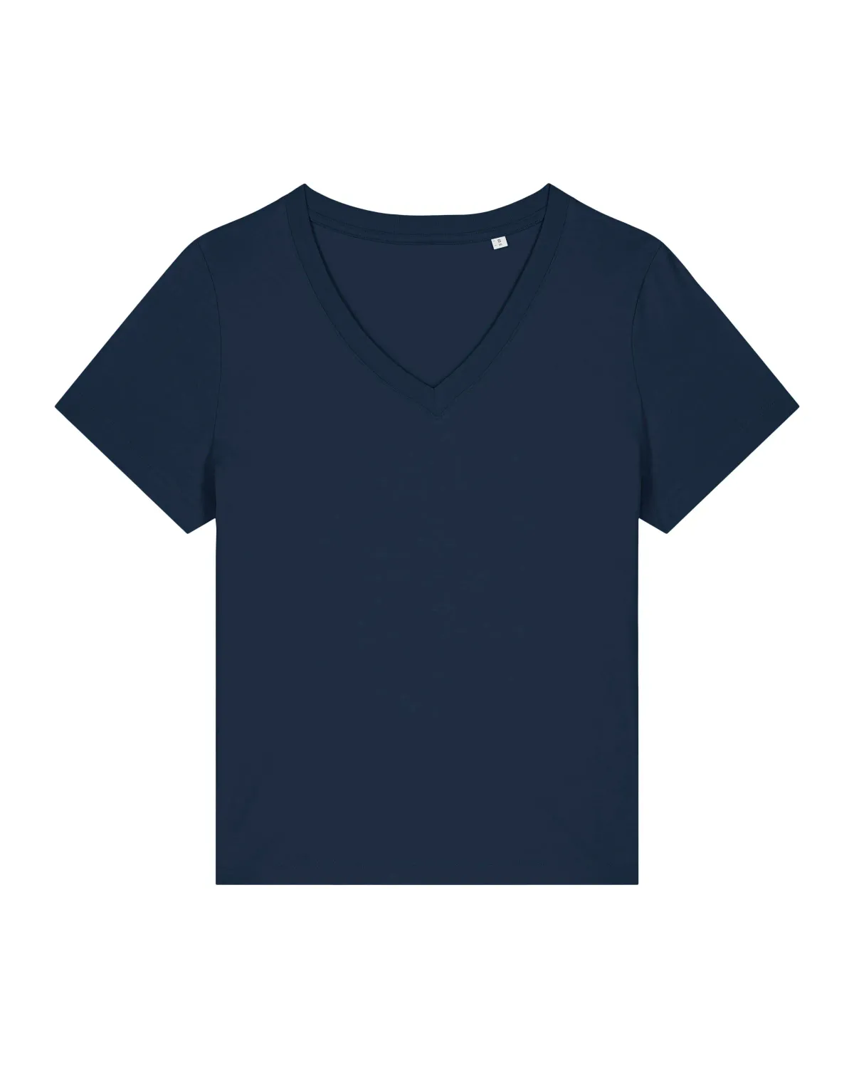 Zelf samenstellen | Bio V-Hals T-shirt Donker Blauw DAMES