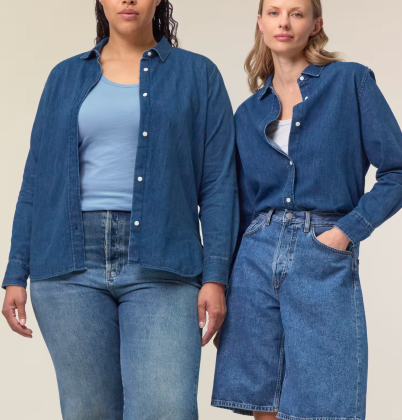 -20% Zelf samenstellen | Bio Blouse Donker-Denim DAMES | XS & S