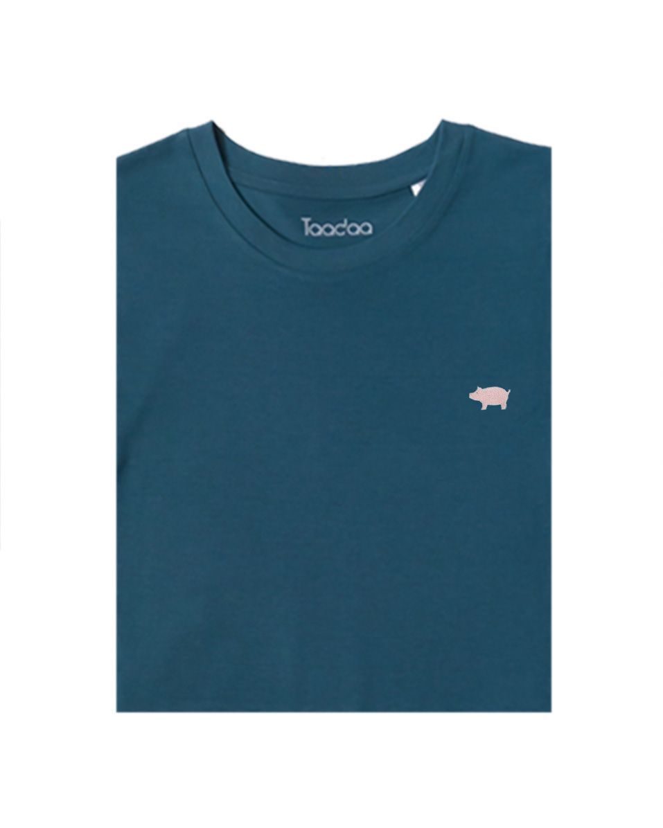 Bio T-shirt - Varken - UNISEX, Kleur T-shirt: Oceaan