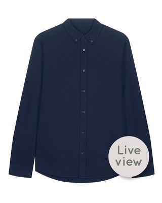 Zelf samenstellen | Bio Blouse Donker Blauw HEREN