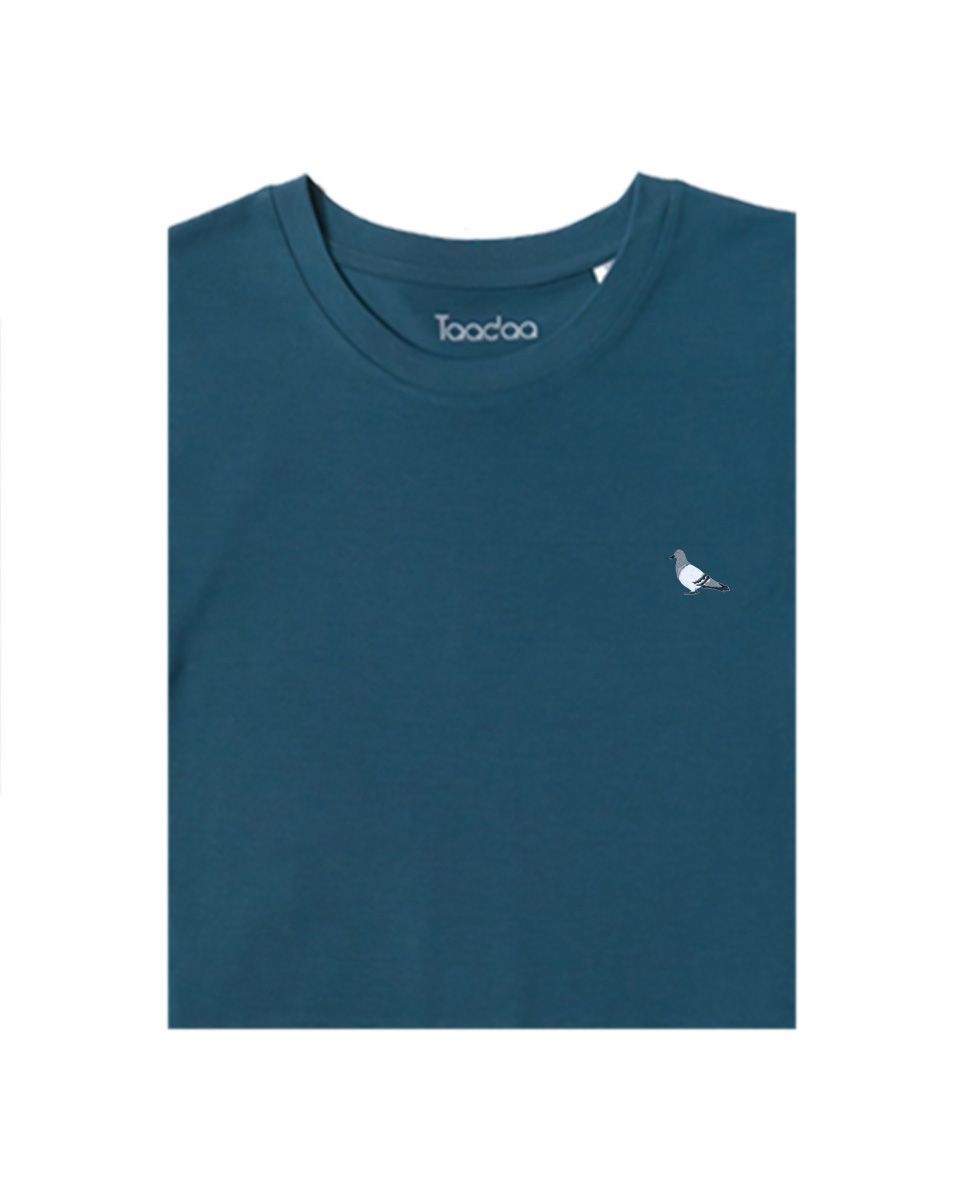 Bio T-shirt - Duif - UNISEX, Kleur T-shirt: Oceaan