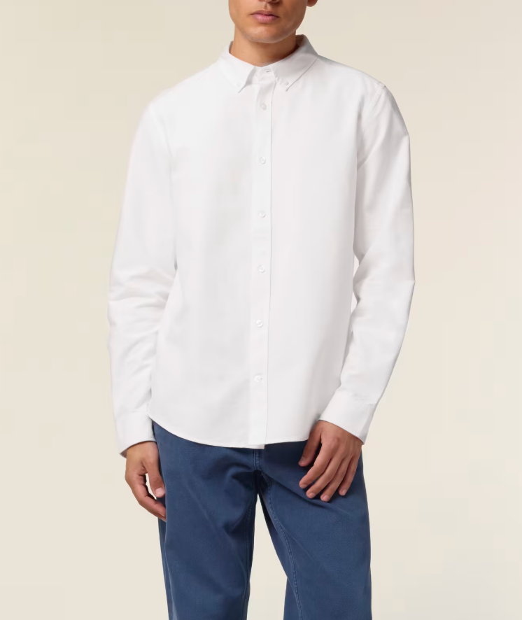 NIEUW! Zelf samenstellen | Bio Blouse Wit HEREN