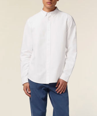 NIEUW! Zelf samenstellen | Bio Blouse Wit HEREN