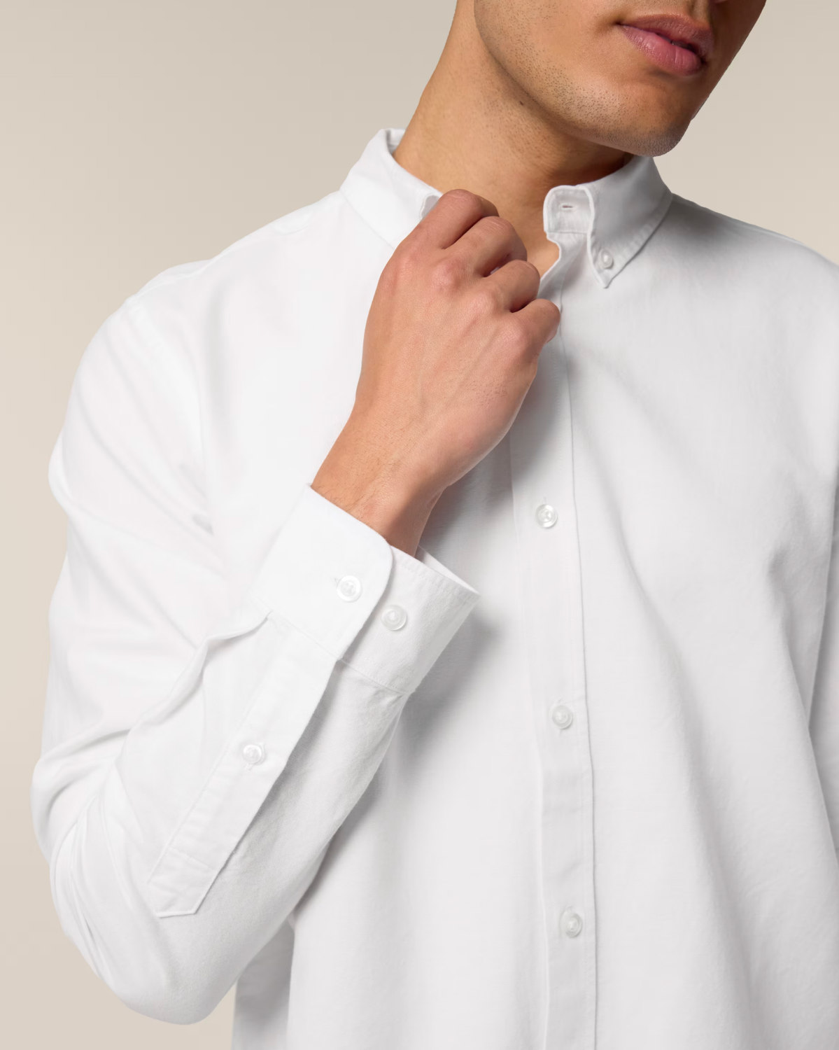 NIEUW! Zelf samenstellen | Bio Blouse Wit HEREN