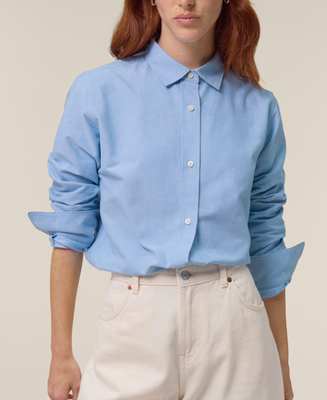 NIEUW! Zelf samenstellen | Bio Blouse Fris Blauw DAMES