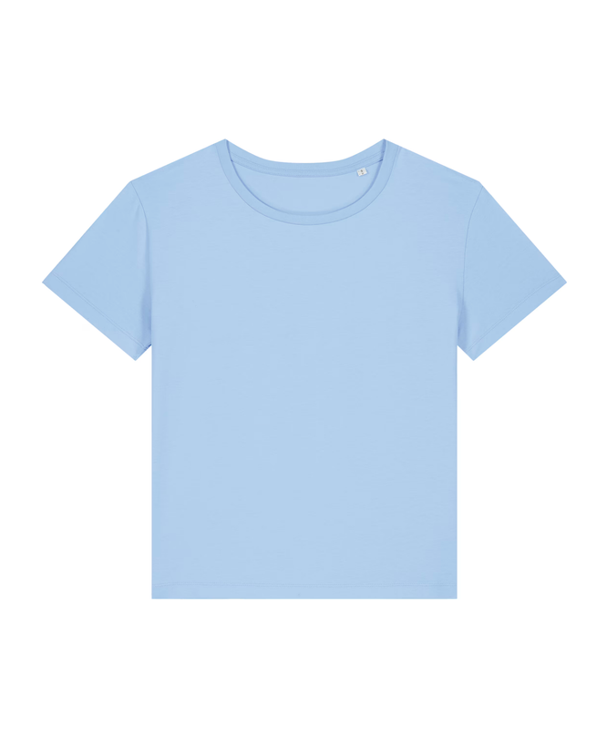 NIEUW! Zelf samenstellen | Bio T-shirt Fris Blauw DAMES
