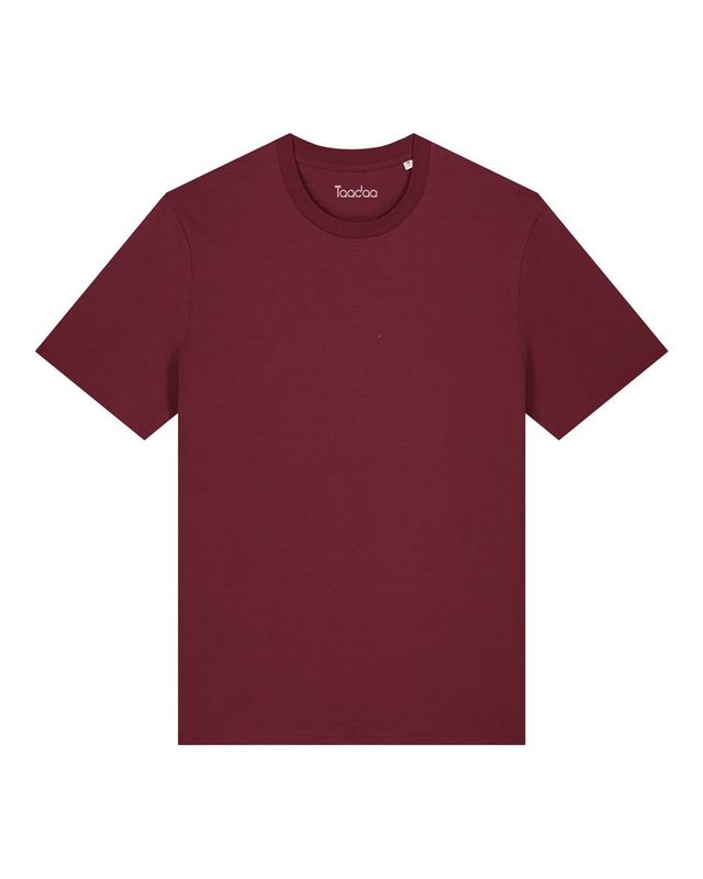 Zelf samenstellen | Bio T-Shirt Bordeaux Rood UNISEX