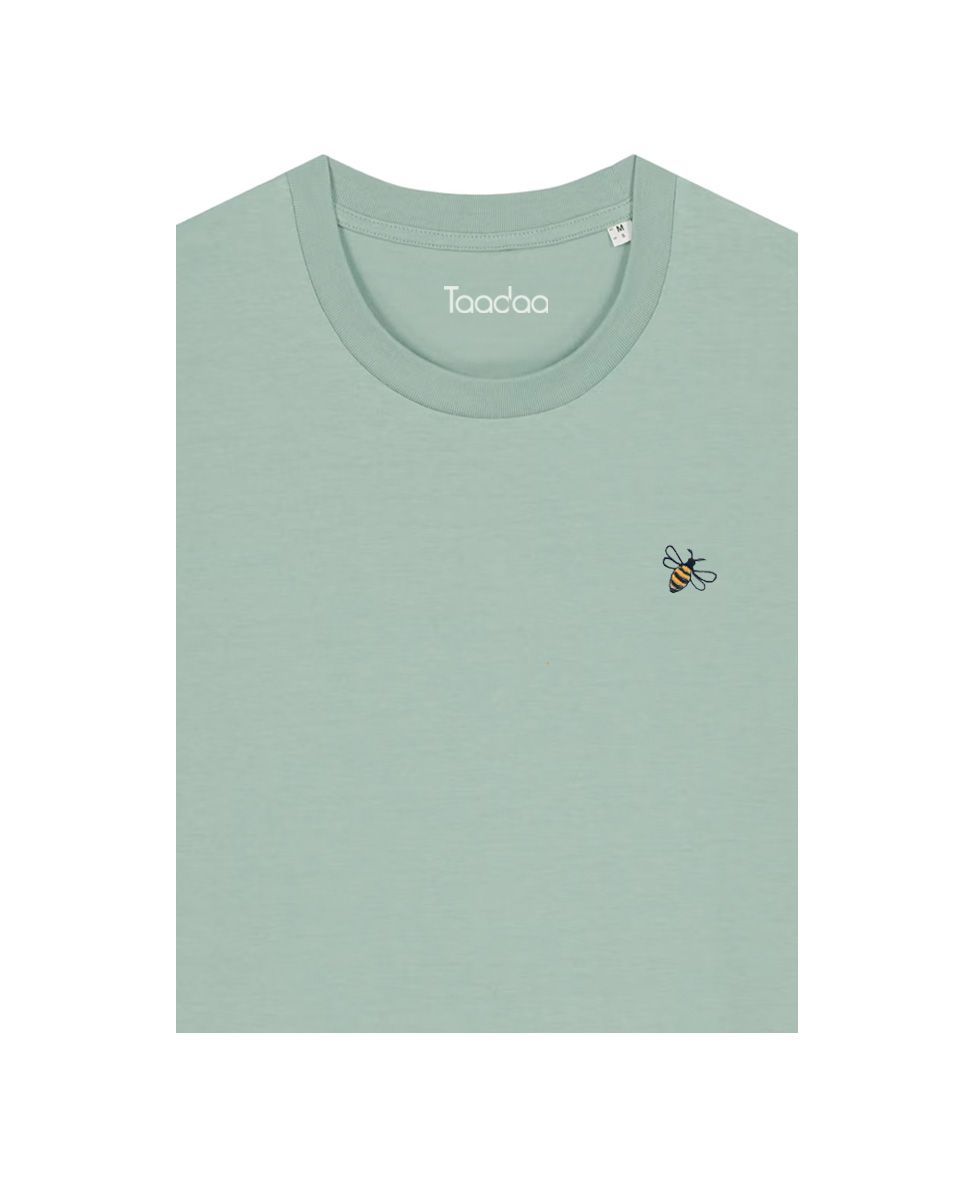 Bio T-shirt - Bij - UNISEX, Kleur T-shirt: Aloe Groen