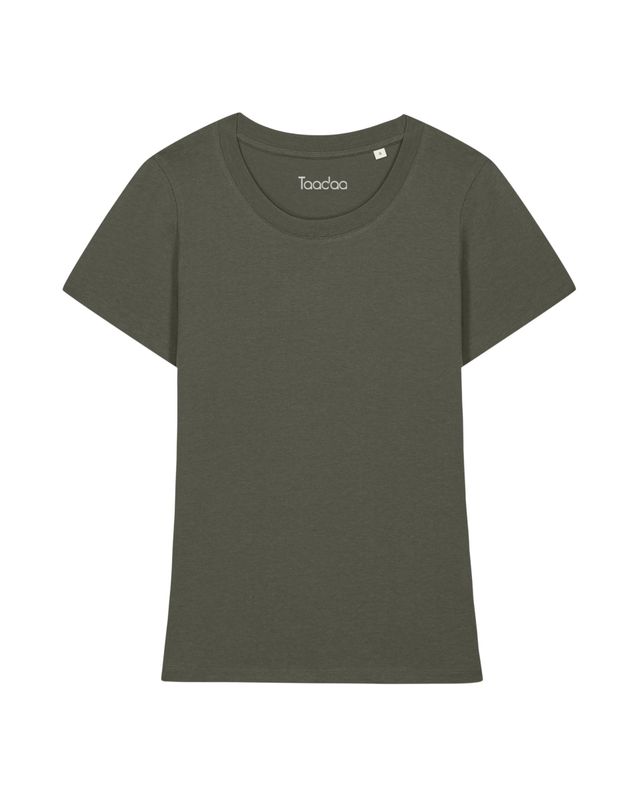 NIEUW MODEL Zelf samenstellen | Bio T-shirt Khaki Groen DAMES