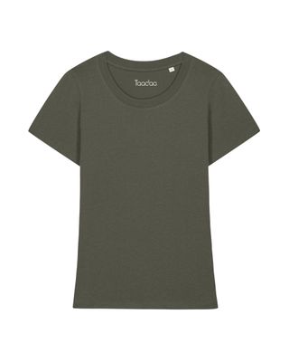 NIEUW MODEL Zelf samenstellen | Bio T-shirt Khaki Groen DAMES