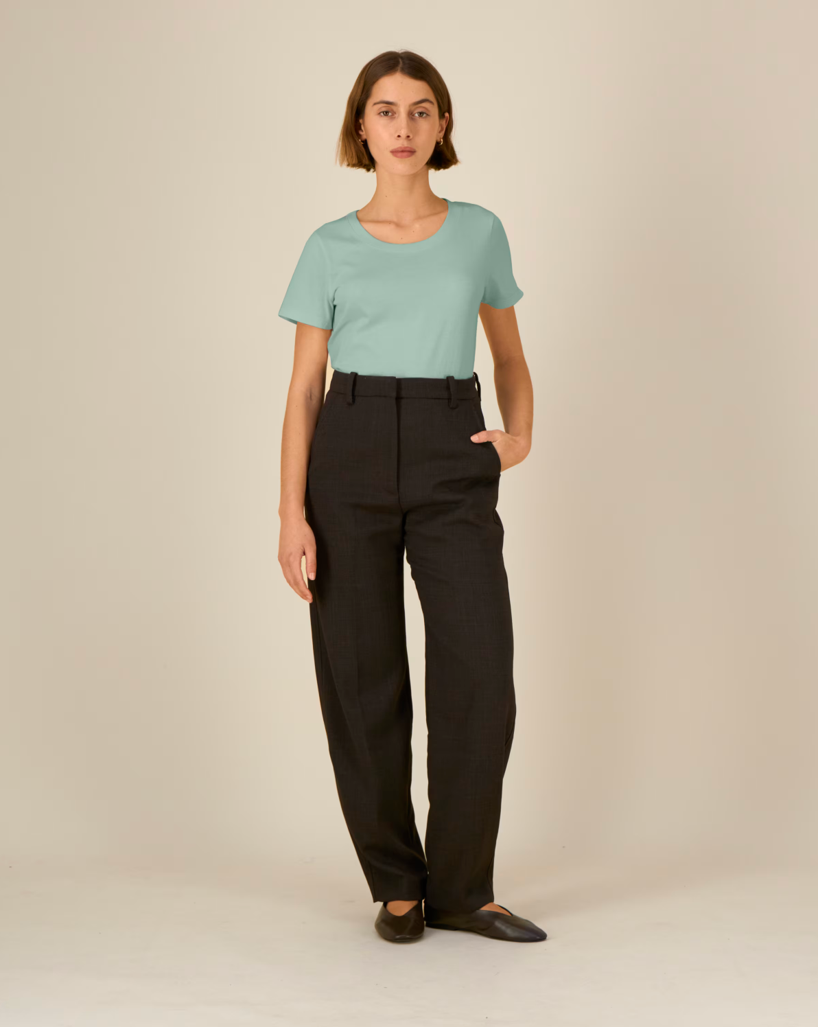 NIEUW MODEL Zelf samenstellen | Bio T-shirt Aloe Groen DAMES