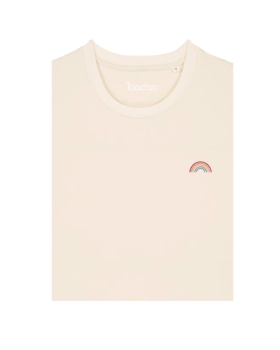 Bio T-shirt - Regenboog - UNISEX, Kleur T-shirt: Puur Katoen