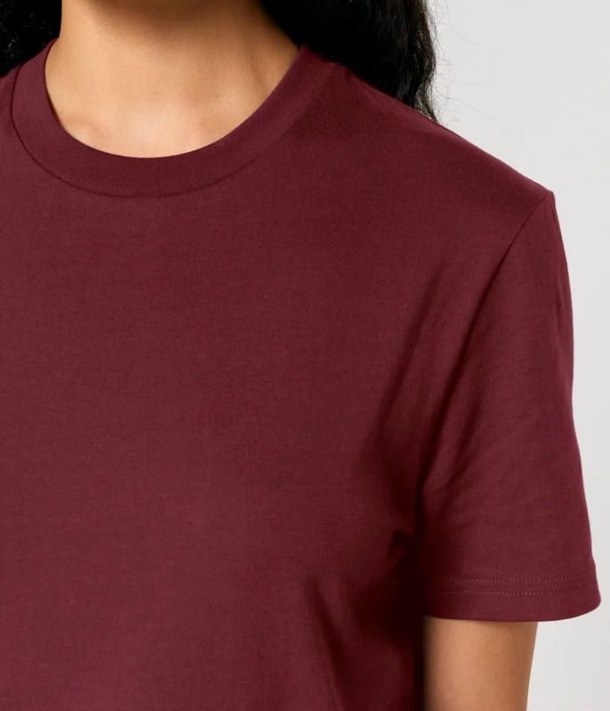 Bio-T-Shirt Bordeauxrot Unisex mit Stickerei