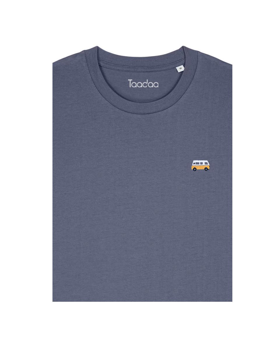 Bio T-shirt - Camperbus - UNISEX, Kleur T-shirt: Denim blauw