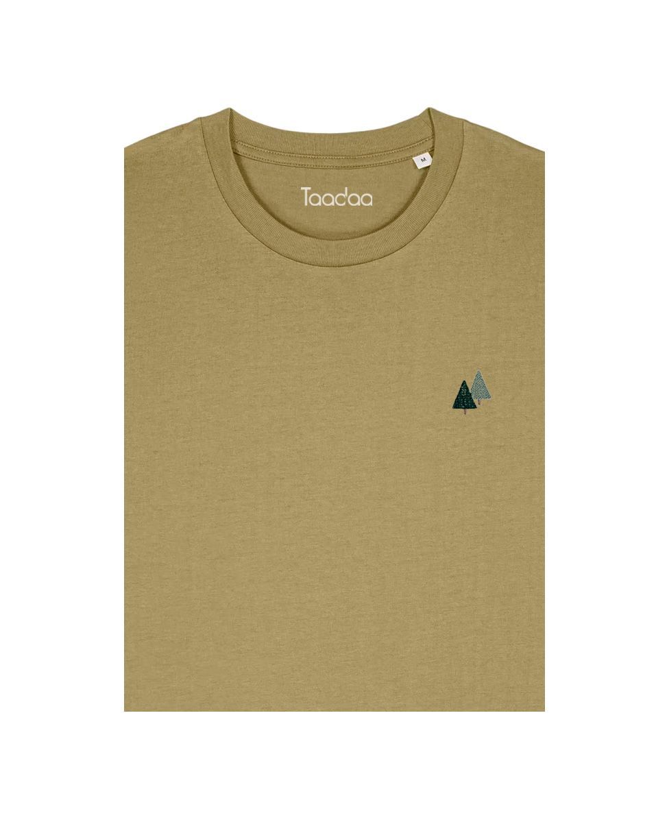 Bio T-shirt - Bomen - UNISEX, Kleur T-shirt: Olijf groen