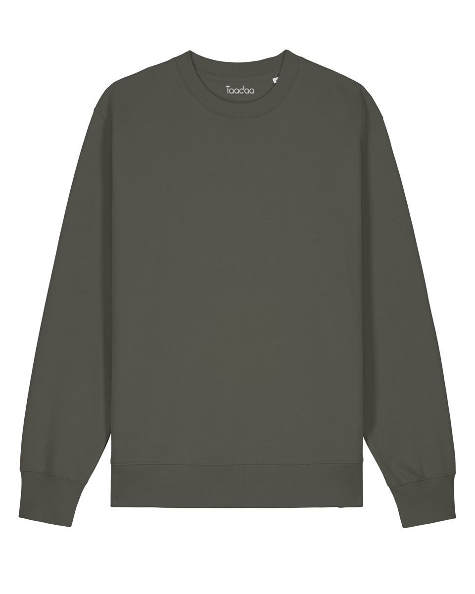 Zelf samenstellen | Bio Trui Khaki Groen UNISEX - Maat 3XL