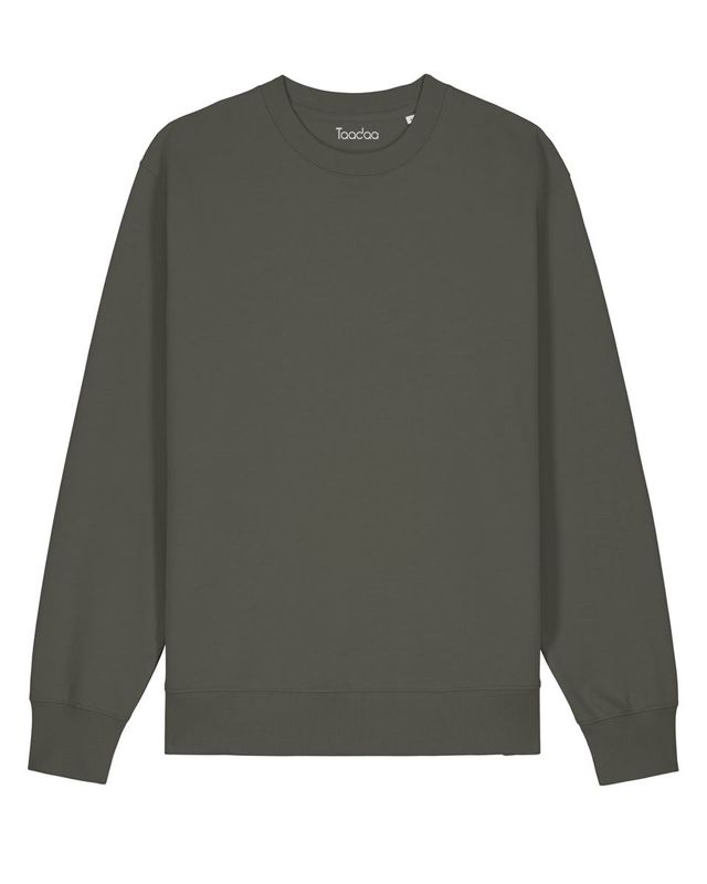 Zelf samenstellen | Bio Trui Khaki Groen UNISEX - Maat 3XL