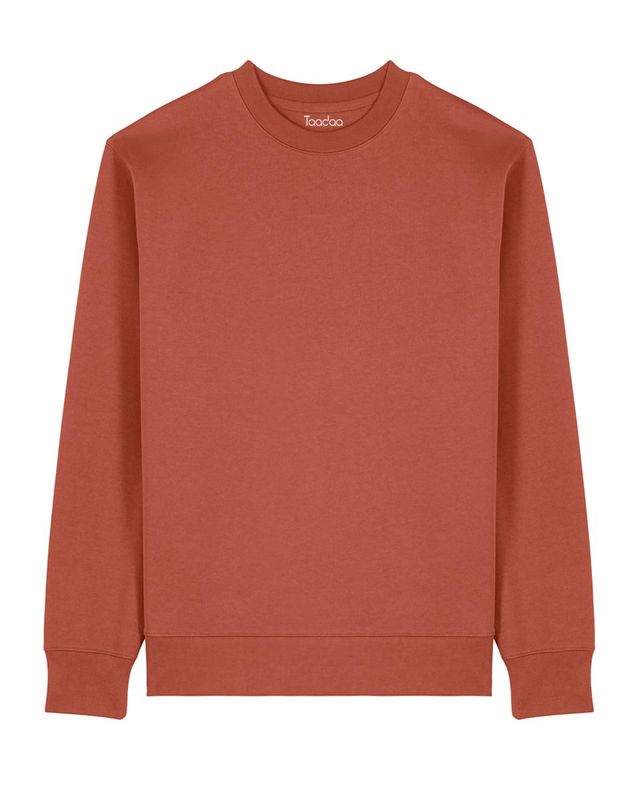 -10% Zelf samenstellen | Bio Trui Terra Oranje UNISEX