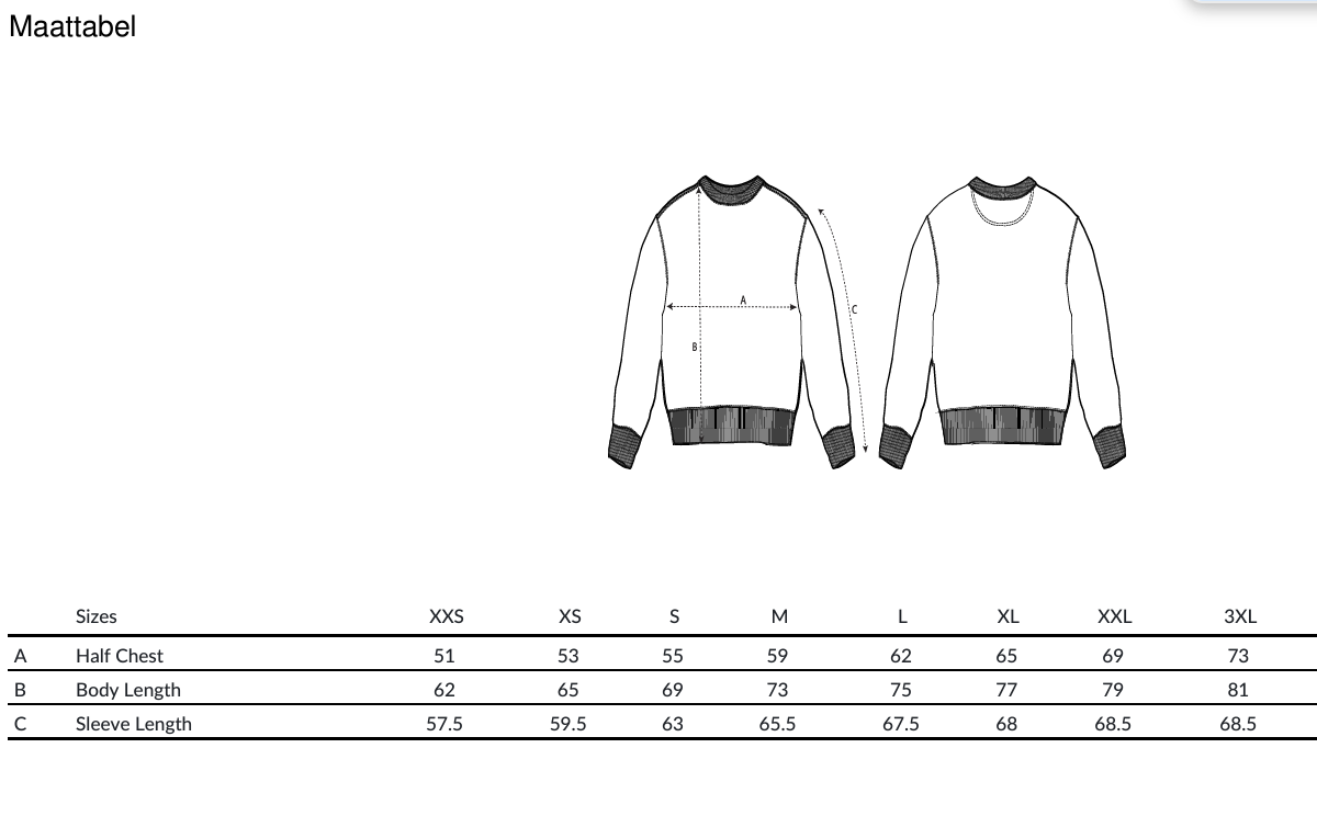 SAMPLE SALE | Trui Unisex Koe | MAAT XXL