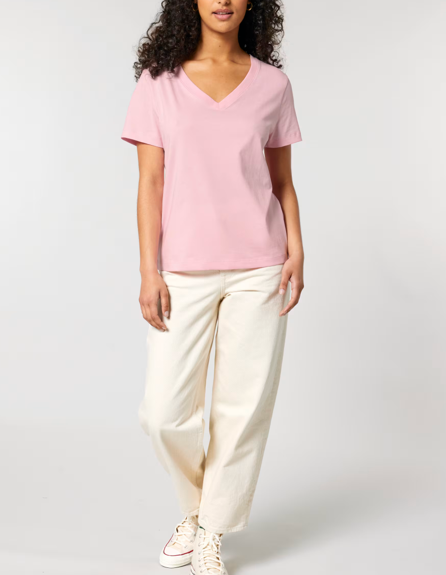 NIEUW! Zelf samenstellen | Bio T-shirt Zoet Roze DAMES