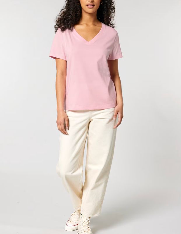 NIEUW! Zelf samenstellen | Bio T-shirt Zoet Roze DAMES