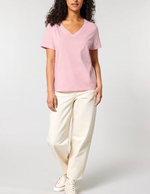 NIEUW! Zelf samenstellen | Bio T-shirt Zoet Roze DAMES
