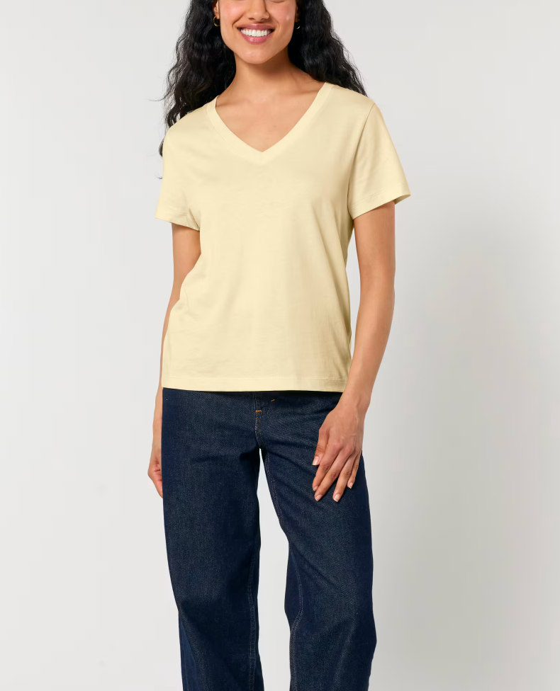 NIEUW! Zelf samenstellen | Bio T-shirt Boter Geel DAMES