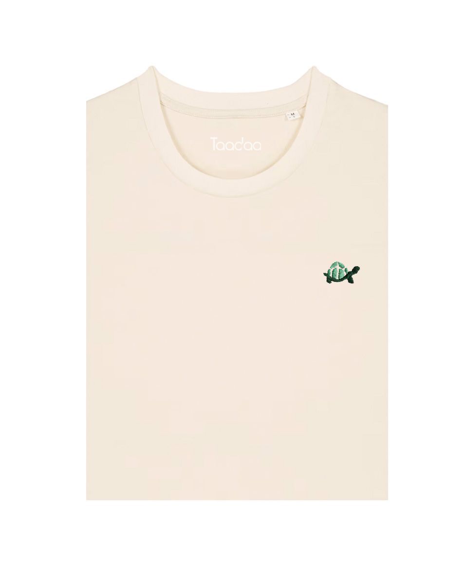 Bio T-shirt - Schildpad - UNISEX, Kleur T-shirt: Puur katoen