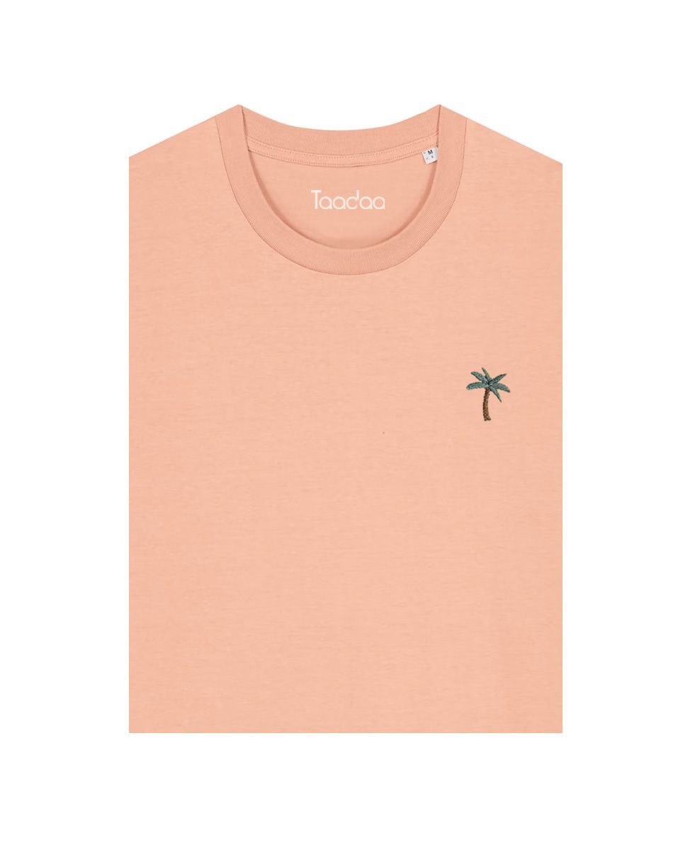 Bio T-shirt - Palmboom - UNISEX Bio T-shirt - Palmboom - UNISEX, Kleur T-shirt: Perzik roze