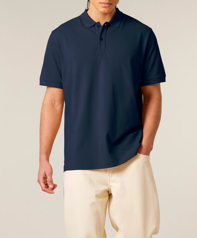 NIEUW! Zelf samenstellen | Bio Polo Donker Blauw Unisex