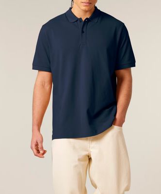 NIEUW! Zelf samenstellen | Bio Polo Donker Blauw Unisex