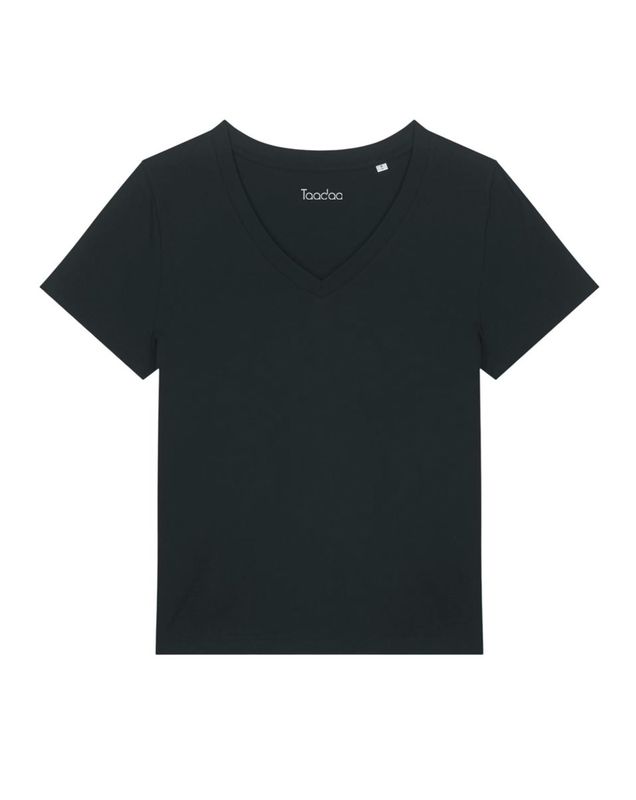 Zelf samenstellen | Bio T-shirt V-hals Zwart DAMES Zelf samenstellen | Bio T-shirt V-hals Zwart DAMES