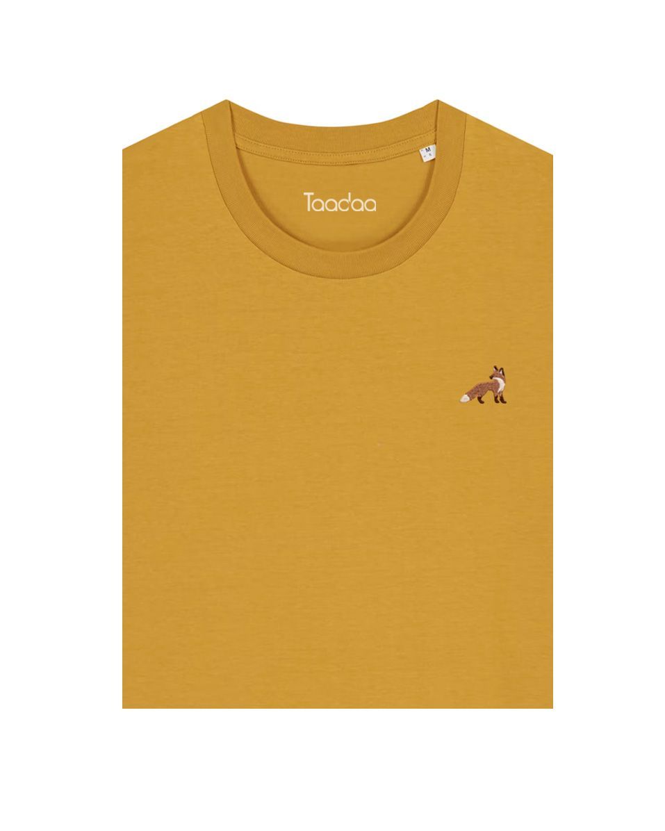 T-Shirt mit Schwalbe | Bio-Baumwolle T-Shirt mit Schwalbe | Bio-Baumwolle, T-shirt-Farbe: Ockergelb