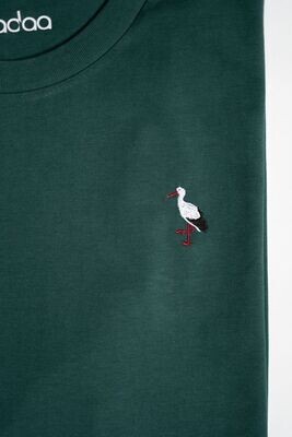 Pullover mit Storch | Bio-Baumwolle