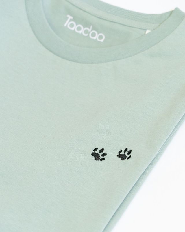 Bio-Pullover mit Pfotenabdrücken, bestickt von Taadaa