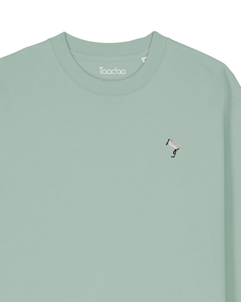 Sweat avec Spatule | Coton biologique, Couleur du sweat: Vert aloès