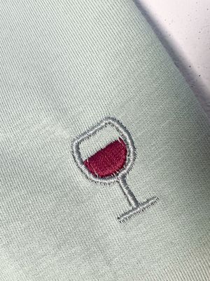 Sweat avec Verre de vin rouge | Coton biologique