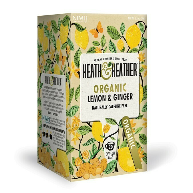 Organic Heath & Heather Tea Lemon & Ginger