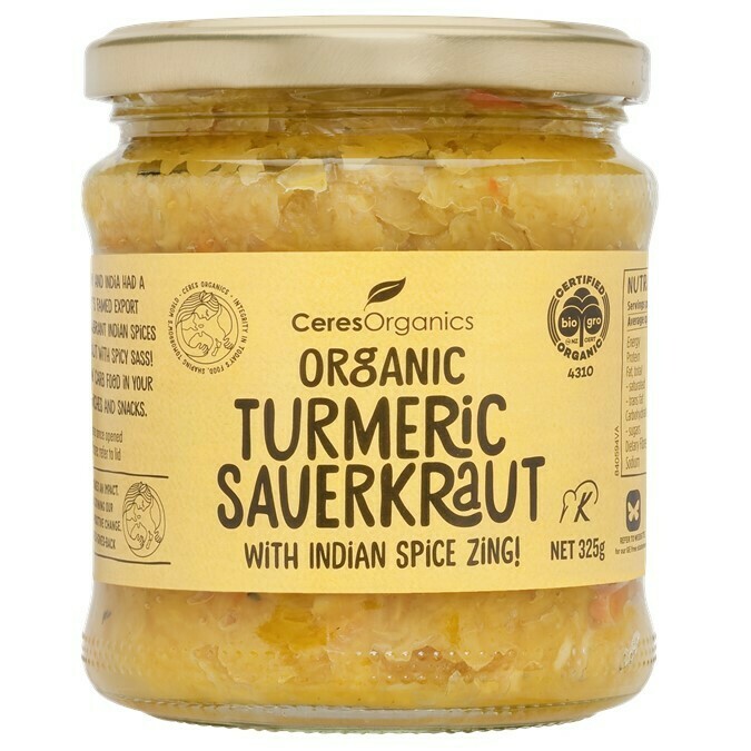 ORGANIC TURMERIC SAUERKRAUT - 325G
