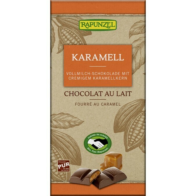 ORGANIC MILK CHOCOLATE WITH CARAMEL CREME - 100G ORGANIC MILK CHOCOLATE WITH CARAMEL CREME - 100G