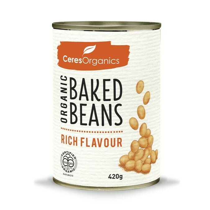 ORGANIC BAKED BEANS, RICH FLAVOUR - 420G ORGANIC BAKED BEANS, RICH FLAVOUR - 420G
