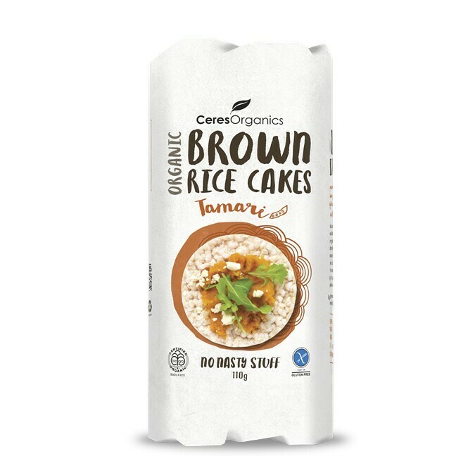 ORGANIC BROWN RICE CAKES, TAMARI - 110G