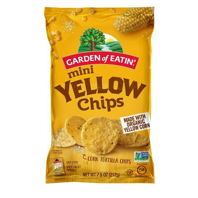 MINI YELLOW ROUNDS, CORN TORTILLA CHIPS - 212G