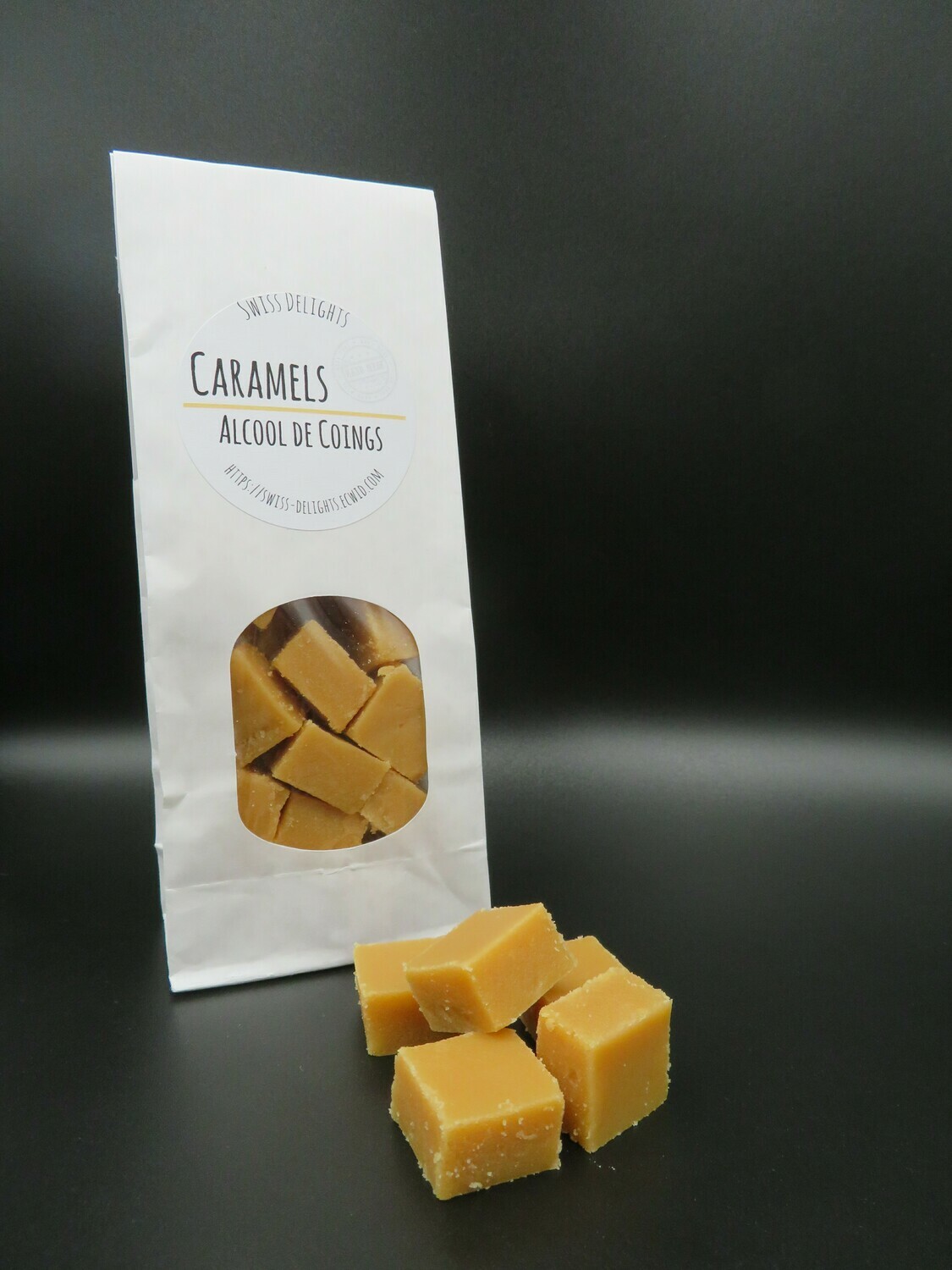 Caramels à la crème entière - arôme eau de vie de coings - 100 gr